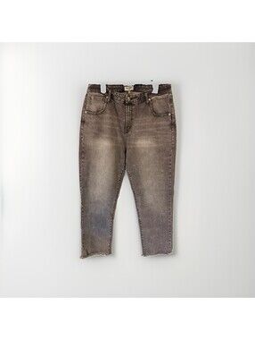 Juicy Couture Jeans Womens 18W Gray Wash Stretch Mid Rise Skinny Crop Denim